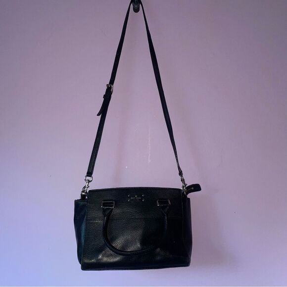 Kate Spade Grove Street Small Lana Satchel Black Leather Handbag - Picture 2 of 9